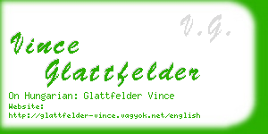 vince glattfelder business card